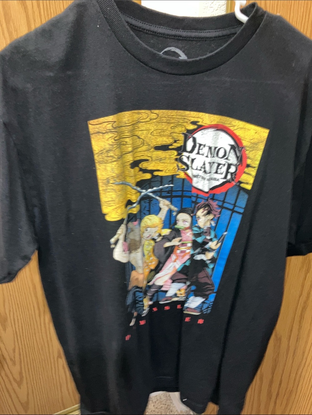Demon Slayer Black Graphic Tee - Anime Character Print
